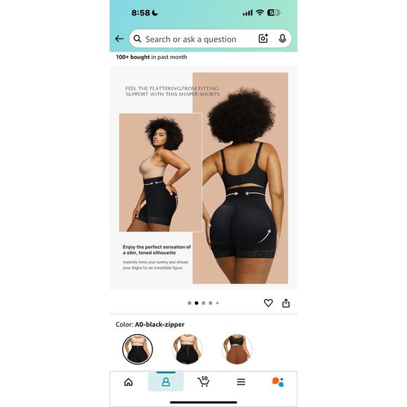 Shapellx Butt‎ Lifter Tummy Control Shapewear Shorts – Medium NWT - Picture 6 of 9